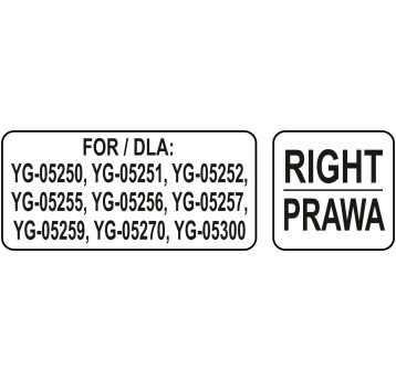 PROWADNICA PRAWA ZAPASOWA PÓŁKI 333*530