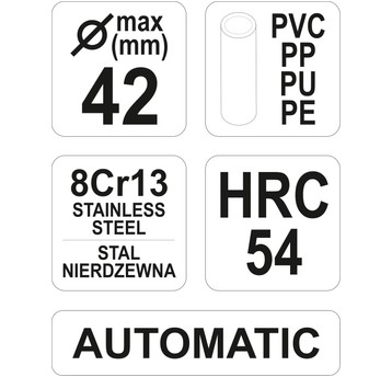 PRZECINAK DO RUR PVC DO 42MM