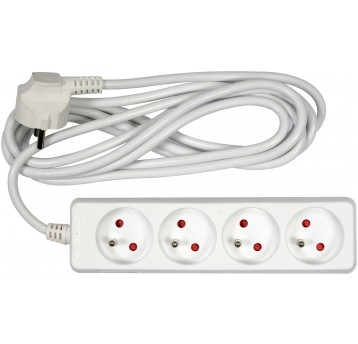 PRZEDŁUŻACZ ELEKTR./BIAŁY/ 4G Z/U 3M