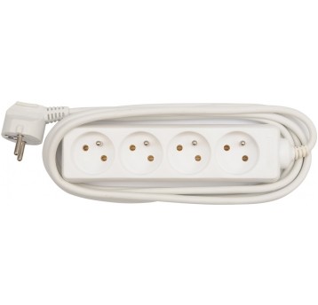 PRZEDŁUŻACZ ELEKTR./BIAŁY/ 4G Z/U 5M
