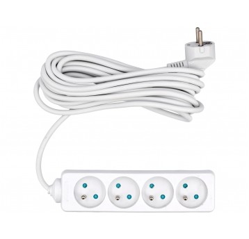 PRZEDŁUŻACZ ELEKTR./BIAŁY/ 4G Z/U 5M