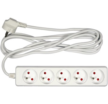 PRZEDŁUŻACZ ELEKTR./BIAŁY/ 5G Z/U 3M