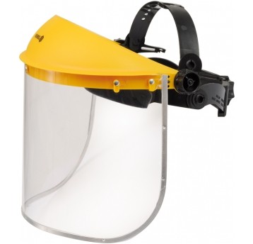 PRZYŁBICA Z BEZBARWNĄ OSŁONĄ TWARZY