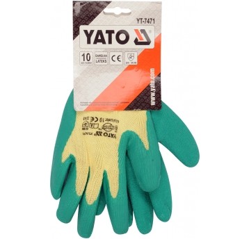 RĘKAWICE BAWEŁNA LATEX 10" YATO