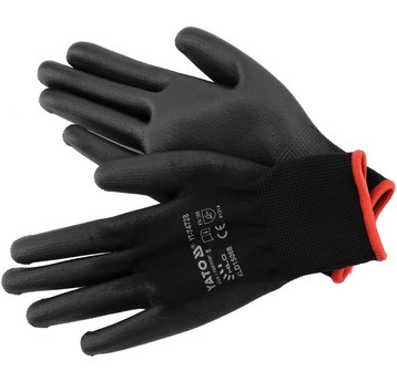 RĘKAWICE ROBOCZE NYLON/PU CZARNE 8