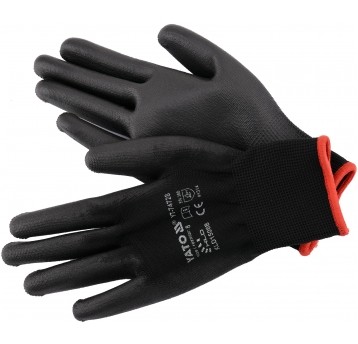 RĘKAWICE ROBOCZE NYLON/PU CZARNE 8