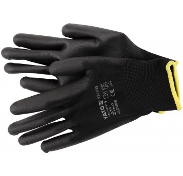 RĘKAWICE ROBOCZE NYLON/PU CZARNE 9