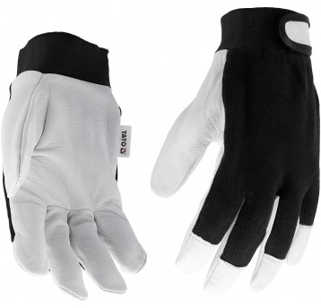 RĘKAWICE ROBOCZE SKÓRA ROZM. 8 CZARNE