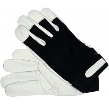 RĘKAWICE ROBOCZE SKÓRA ROZM. 9 CZARNE