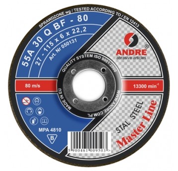 ŚCIERNICA 27 - 125 X 4,0 X 22,23 95A30QBF - 80 ST