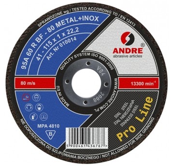 ŚCIERNICA 41 - 125 X 2,0 X 22,23 95A30RBF - 80 MET