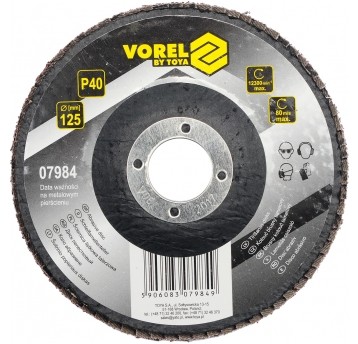 ŚCIERNICA LISTKOWA TALERZOWA P40 125MM