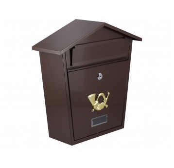SKRZYNKA NA LISTY 380x320x105MM BRĄZOWA