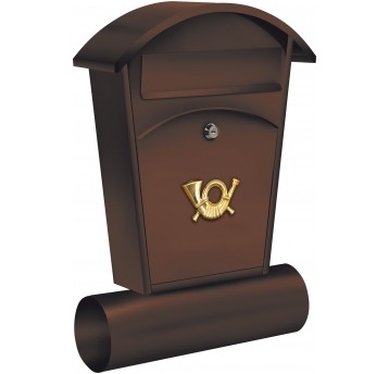 SKRZYNKA NA LISTY 480x280x80MM BRĄZOWA