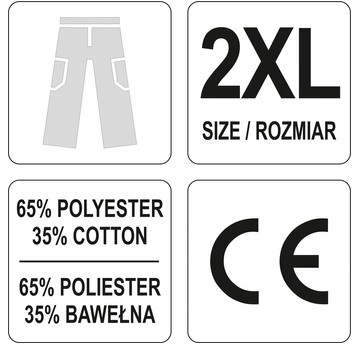 SPODNIE ROBOCZE DAN R. 2XL