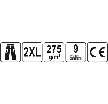 SPODNIE ROBOCZE DUERO R. 2XL