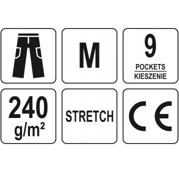 SPODNIE ROBOCZE STRETCH ONYX R. M