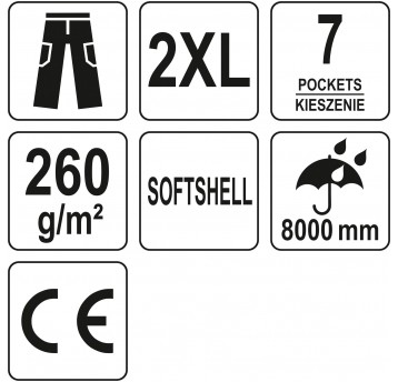 SPODNIE SOFTSHELL STRETCH MALLET R. 2XL