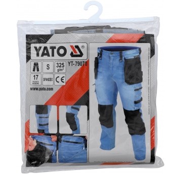 SPODNIE STRETCH JEANS L. BLUE R. S