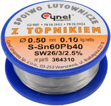 SPOIWO LUTOWNICZE Sn60Pb40 0,5/100