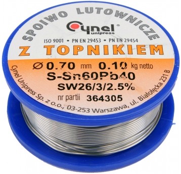 SPOIWO LUTOWNICZE Sn60Pb40 0,7/100
