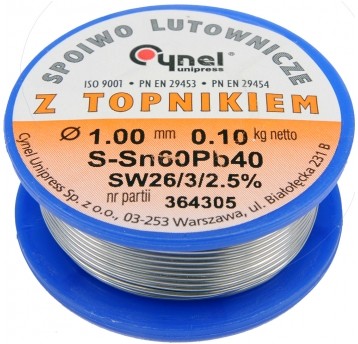 SPOIWO LUTOWNICZE Sn60Pb40 1,0/100