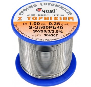 SPOIWO LUTOWNICZE Sn60Pb40 1,0/250