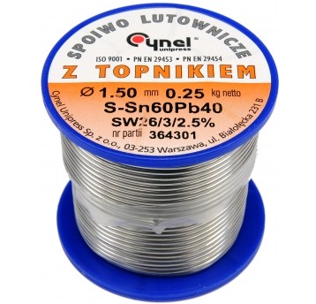 SPOIWO LUTOWNICZE Sn60Pb40 1,5/250