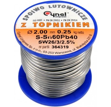 SPOIWO LUTOWNICZE Sn60Pb40 2,0/250