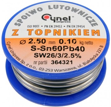 SPOIWO LUTOWNICZE Sn60Pb40 2,5/100