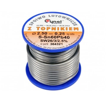 SPOIWO LUTOWNICZE Sn60Pb40 2,5/250