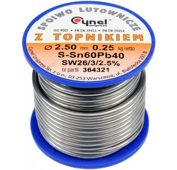 SPOIWO LUTOWNICZE Sn60Pb40 2,5/250