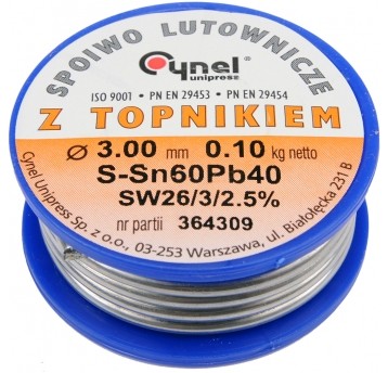 SPOIWO LUTOWNICZE Sn60Pb40 3,0/100