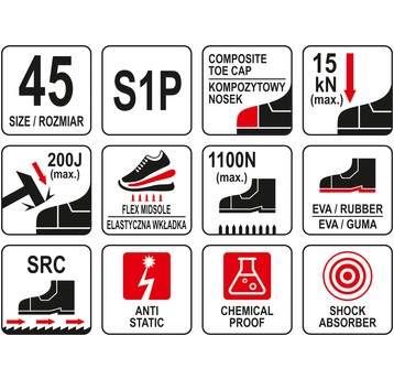 SPORT. PÓŁBUT ROBOCZY POMPA S1P ROZ. 45