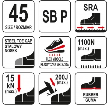SPORT. PÓŁBUTY ROBOCZE PUBS SBP ROZ. 45
