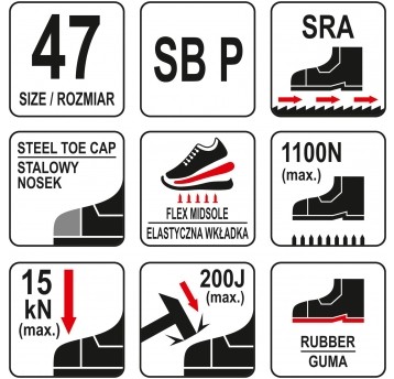 SPORT. PÓŁBUTY ROBOCZE PUBS SBP ROZ. 47