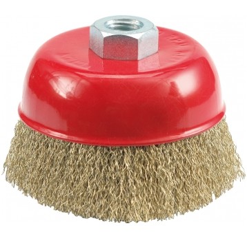 SZCZOTKA CZOŁOWA 75MM, DRUT KARBOWANY