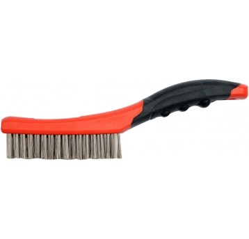 SZCZOTKA DRUCIANA Z PLASTIKOWĄ RĄCZKĄ