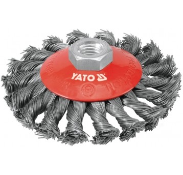 SZCZOTKA TARCZ GWINT 100mm DRUT SPLAT.