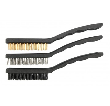 SZCZOTKI 3CZ.MIEDŹ-STAL-NYLON 17CM