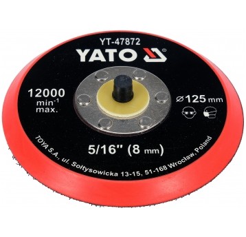 TALERZ POLERSKI 125MM Z RZEPEM, 5/16