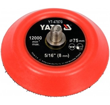 TALERZ POLERSKI 75MM Z RZEPEM, 5/16