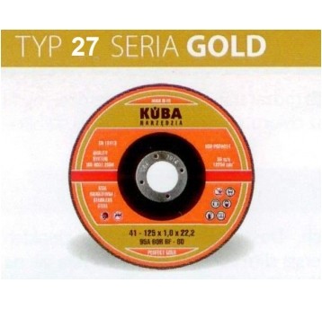 TARCZA 27 125X6X22,2 96A30QBF-80 INOX GOLD PERFECT