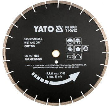 TARCZA DIAM- ASFALT MAT POROW 350x25,4MM