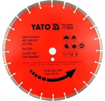 TARCZA DIAM.BETON 300X25,4 YATO