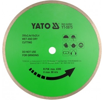 TARCZA DIAM.CERAMIKA 350X25,4 YATO
