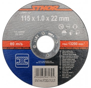TARCZA DO CIĘCIA METALU 115X1X22