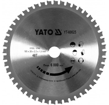 TARCZA DO CIĘCIA METALU 185/48T 20MM