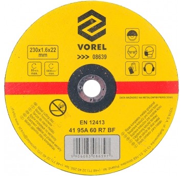 TARCZA DO CIĘCIA METALU 230X1,6X22