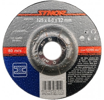 TARCZA DO SZLIFOWANIA METALU 125X6,0X22
